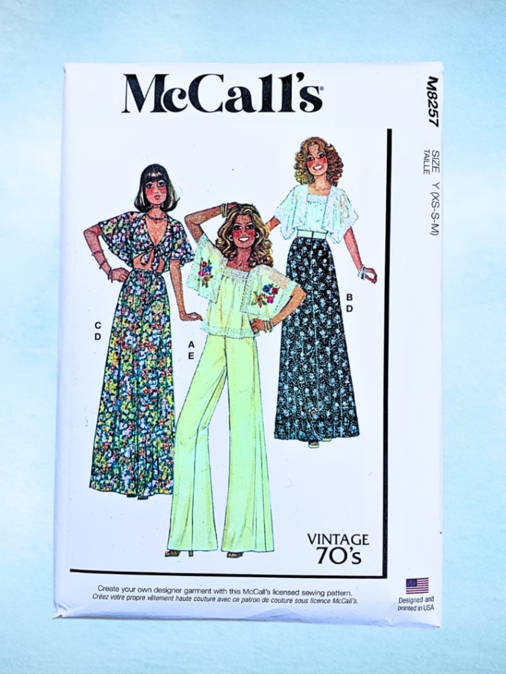 NEW McCalls M8257 Women's 1970s Dress Sewing Pattern UNOPENED